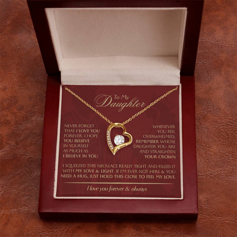 To My Daughter - Love Dad - Beautiful Gift Set - Forever Love Necklace - DFL014
