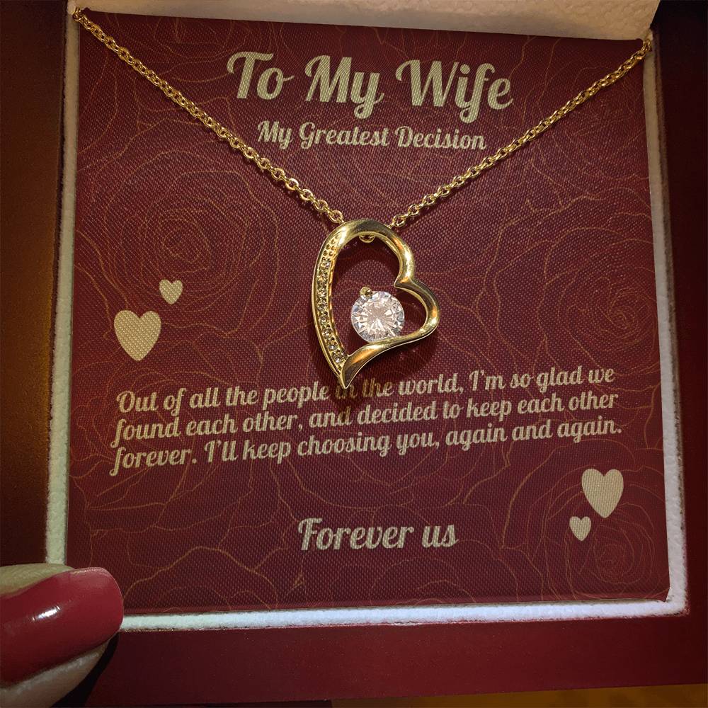 To My Wife - Beautiful Gift Set - Forever Love Necklace - WFL009