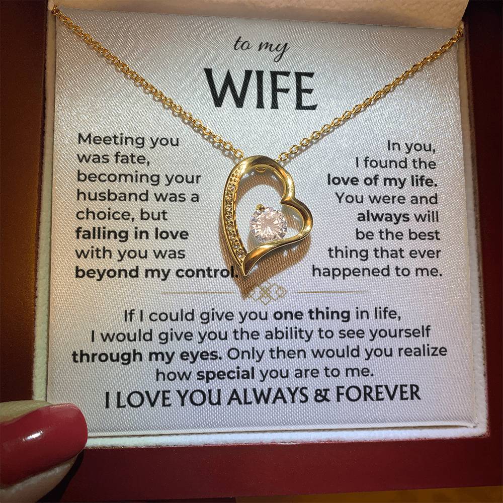To My Wife - Beautiful Gift Set - Forever Love Necklace - WFL010