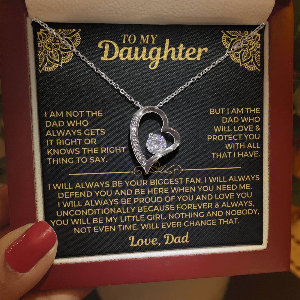 To My Daughter - Love Dad - Beautiful Gift Set - Forever Love Necklace - DFL002