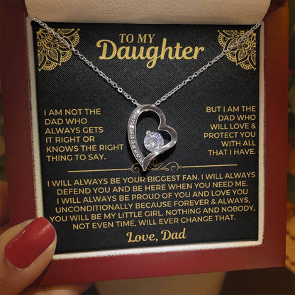 To My Daughter - Love Dad - Beautiful Gift Set - Forever Love Necklace - DFL002