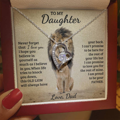 To My Daughter - Love Dad - Beautiful Gift Set - Forever Love Necklace - DFL015