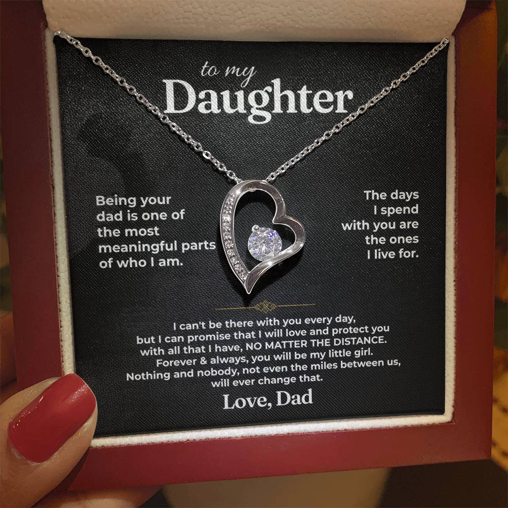 To My Daughter - Love Dad - Beautiful Gift Set - Forever Love Necklace - DFL021
