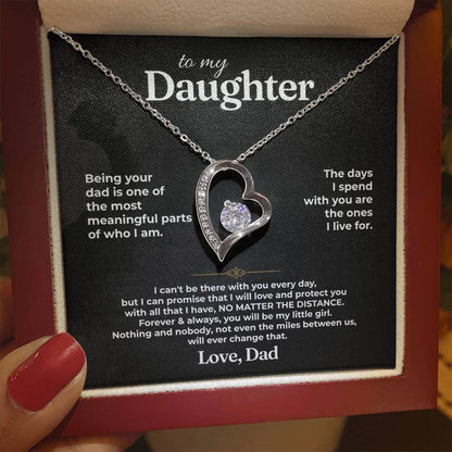 To My Daughter - Love Dad - Beautiful Gift Set - Forever Love Necklace - DFL021