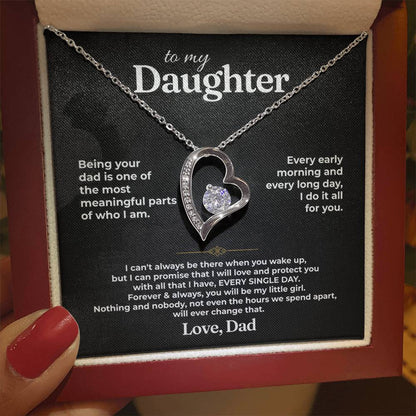 To My Daughter - Love Dad - Beautiful Gift Set - Forever Love Necklace - DFL023