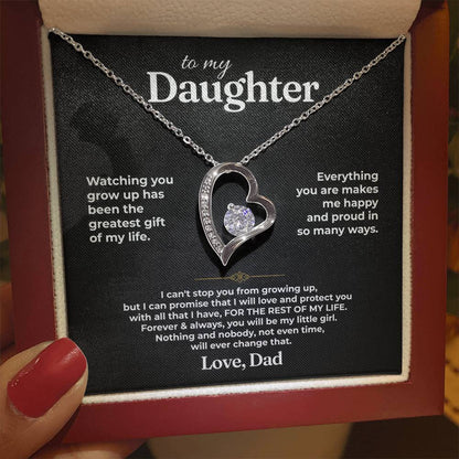 To My Daughter - Love Dad - Beautiful Gift Set - Forever Love Necklace - DFL022