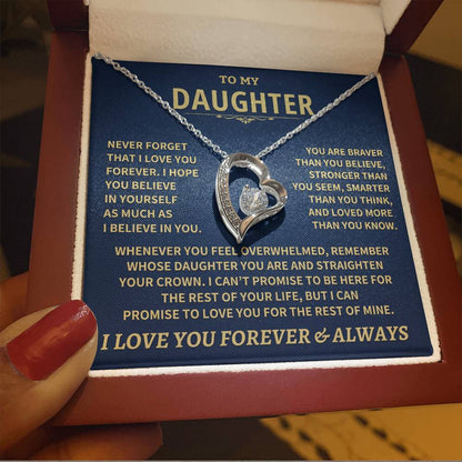 To My Daughter - Love Dad - Beautiful Gift Set - Forever Love Necklace - DFL007