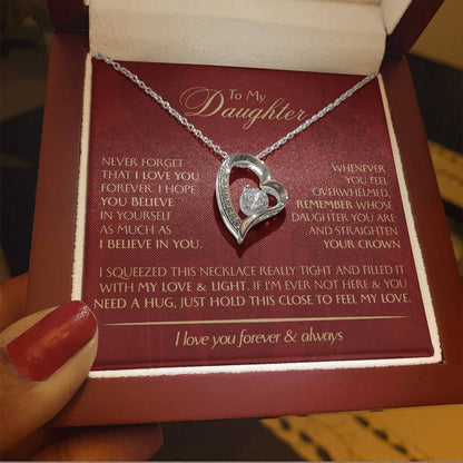 To My Daughter - Love Dad - Beautiful Gift Set - Forever Love Necklace - DFL014