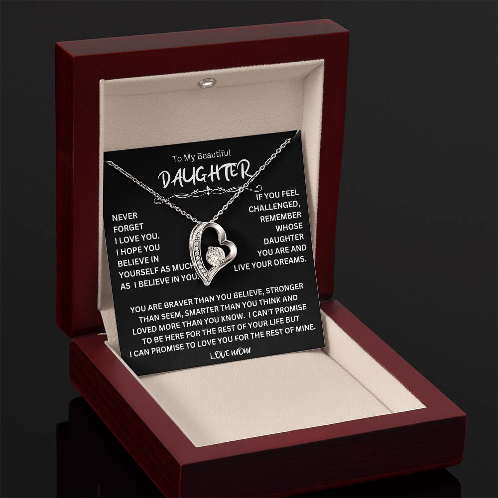 To My Daughter - Love Dad - Beautiful Gift Set - Forever Love Necklace - DFL011