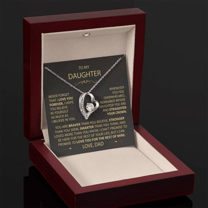 To My Daughter - Love Dad - Beautiful Gift Set - Forever Love Necklace - DFL017