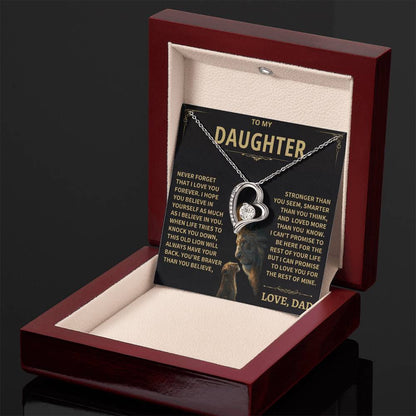 To My Daughter - Love Dad - Beautiful Gift Set - Forever Love Necklace - DFL012