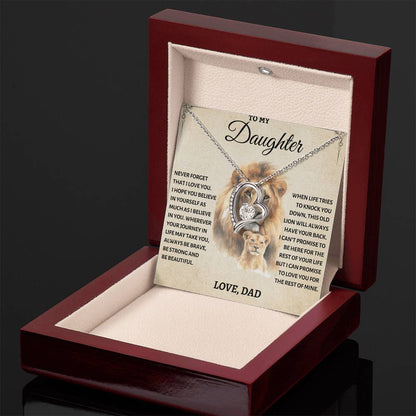 To My Daughter - Love Dad - Beautiful Gift Set - Forever Love Necklace - DFL010