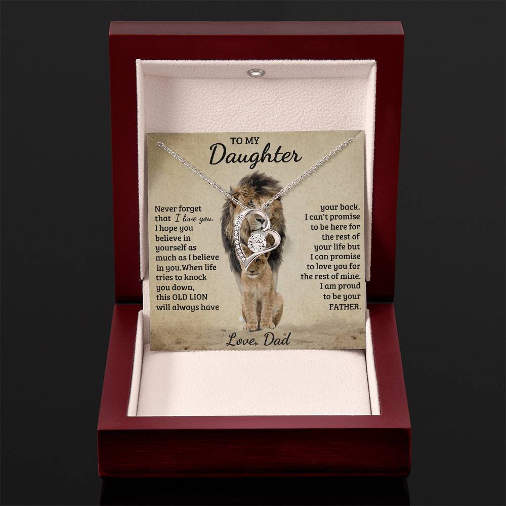 To My Daughter - Love Dad - Beautiful Gift Set - Forever Love Necklace - DFL015