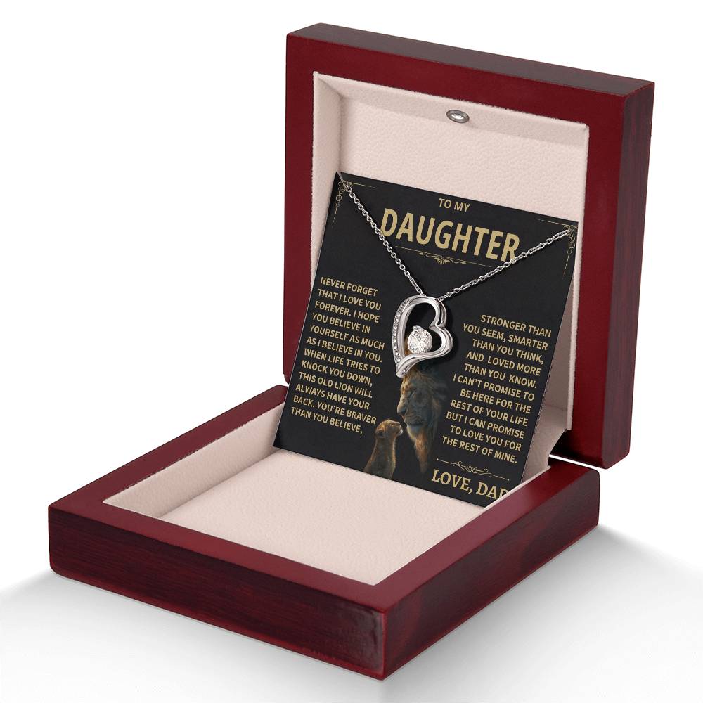 To My Daughter - Love Dad - Beautiful Gift Set - Forever Love Necklace - DFL012
