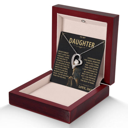 To My Daughter - Love Dad - Beautiful Gift Set - Forever Love Necklace - DFL012