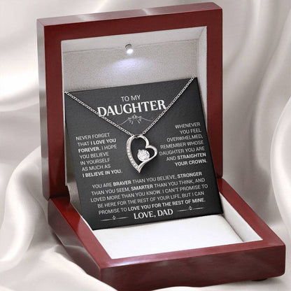 To My Daughter - Love Dad - Beautiful Gift Set - Forever Love Necklace - DFL003
