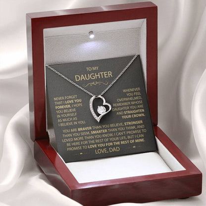 To My Daughter - Love Dad - Beautiful Gift Set - Forever Love Necklace - DFL017