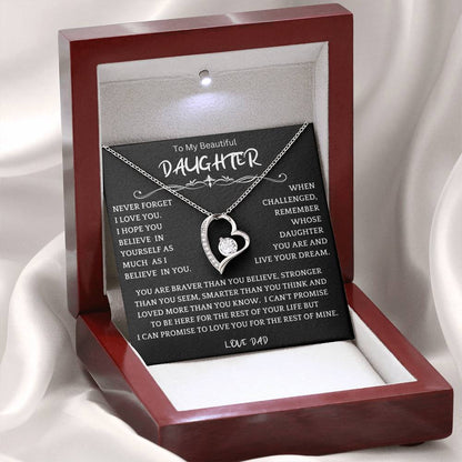 To My Daughter - Love Dad - Beautiful Gift Set - Forever Love Necklace - DFL006