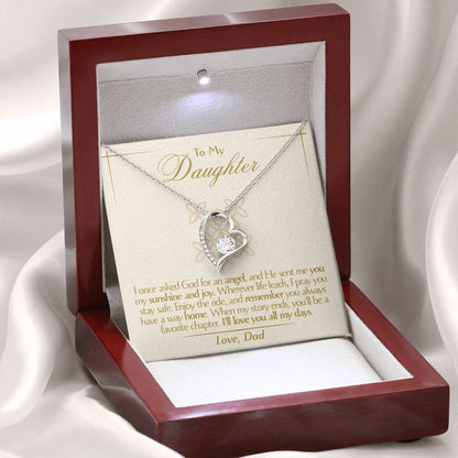 To My Daughter - Love Dad - Beautiful Gift Set - Forever Love Necklace - DFL009