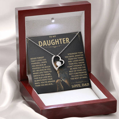 To My Daughter - Love Dad - Beautiful Gift Set - Forever Love Necklace - DFL012