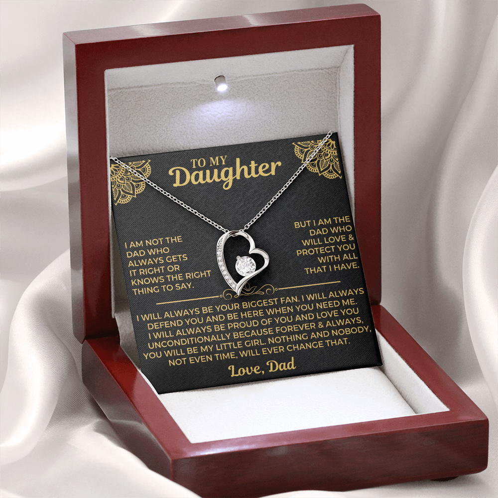 To My Daughter - Love Dad - Beautiful Gift Set - Forever Love Necklace - DFL002