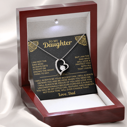 To My Daughter - Love Dad - Beautiful Gift Set - Forever Love Necklace - DFL002