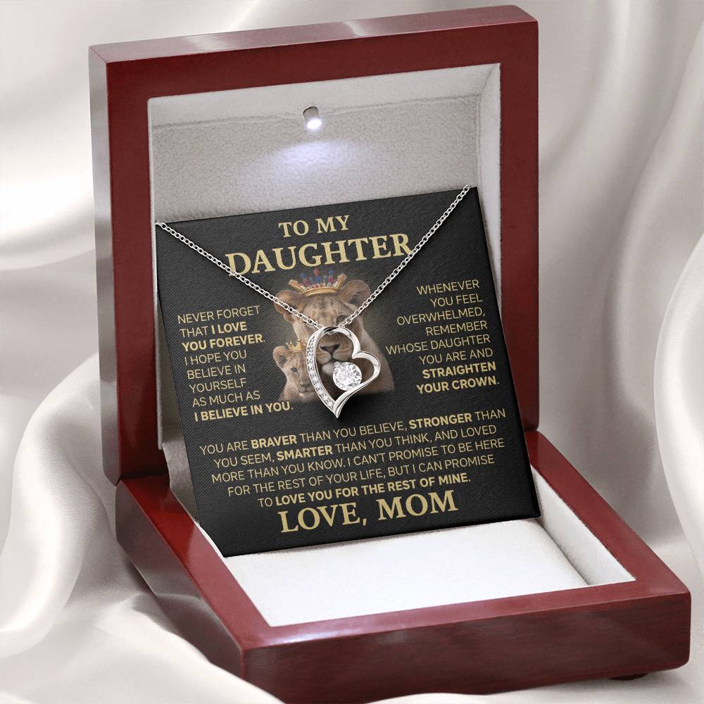 To My Daughter - Love Dad - Beautiful Gift Set - Forever Love Necklace - DFL004