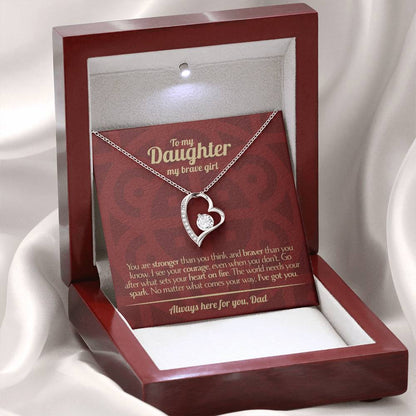 To My Daughter - Love Dad - Beautiful Gift Set - Forever Love Necklace - DFL013