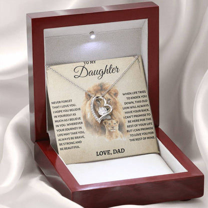 To My Daughter - Love Dad - Beautiful Gift Set - Forever Love Necklace - DFL010
