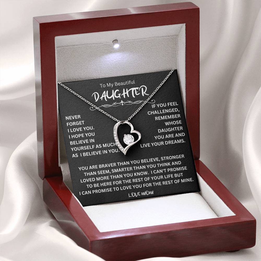 To My Daughter - Love Dad - Beautiful Gift Set - Forever Love Necklace - DFL011