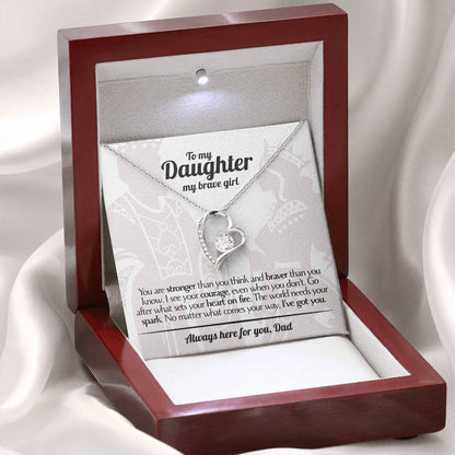 To My Daughter - Love Dad - Beautiful Gift Set - Forever Love Necklace - DFL005