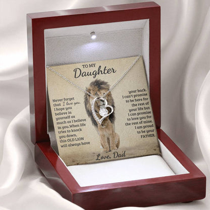 To My Daughter - Love Dad - Beautiful Gift Set - Forever Love Necklace - DFL015