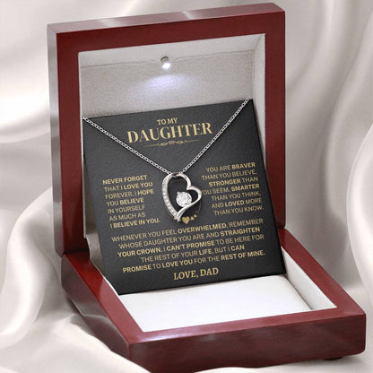 To My Daughter - Love Dad - Beautiful Gift Set - Forever Love Necklace - DFL008