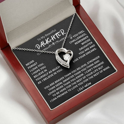 To My Daughter - Love Dad - Beautiful Gift Set - Forever Love Necklace - DFL011