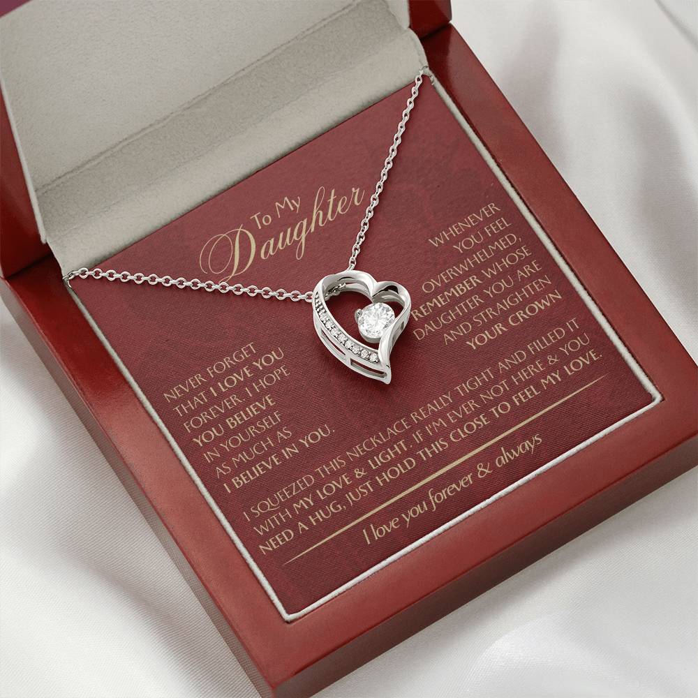 To My Daughter - Love Dad - Beautiful Gift Set - Forever Love Necklace - DFL014