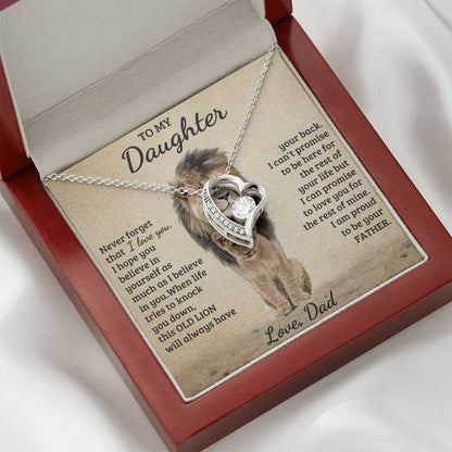 To My Daughter - Love Dad - Beautiful Gift Set - Forever Love Necklace - DFL015