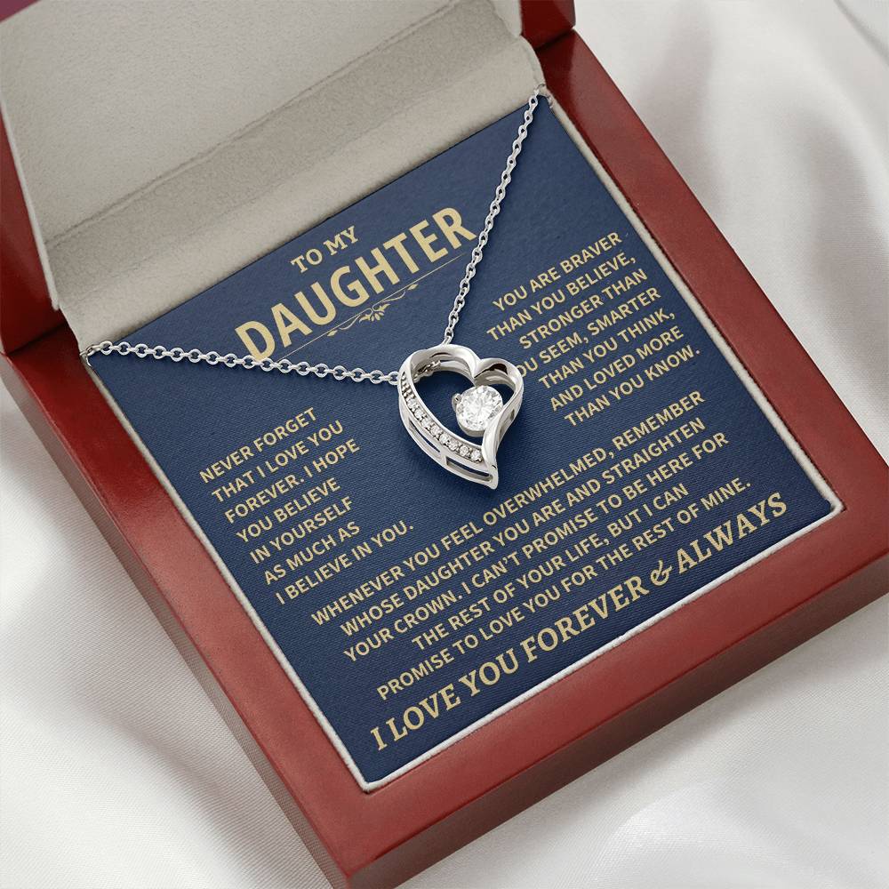 To My Daughter - Love Dad - Beautiful Gift Set - Forever Love Necklace - DFL007