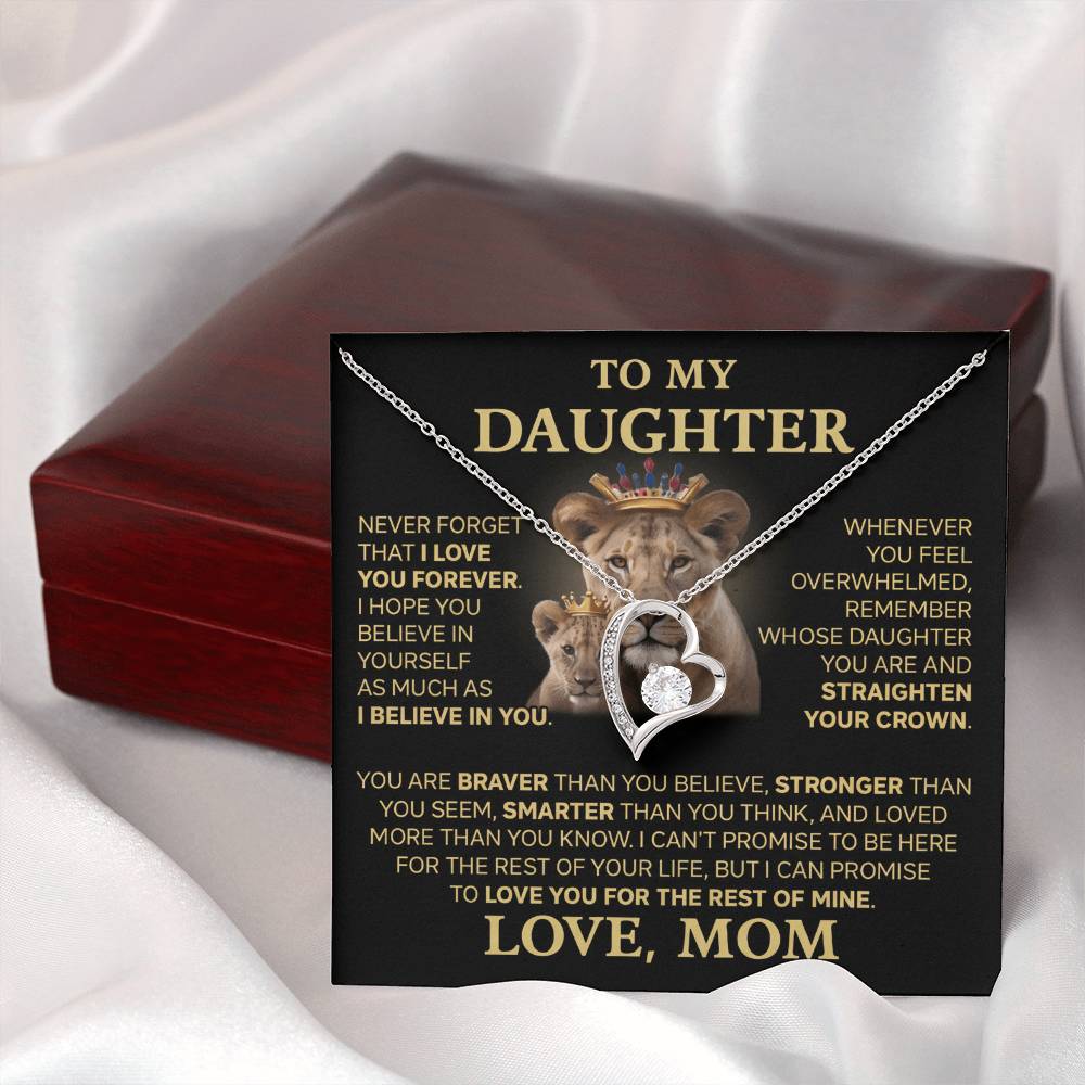 To My Daughter - Love Dad - Beautiful Gift Set - Forever Love Necklace - DFL004