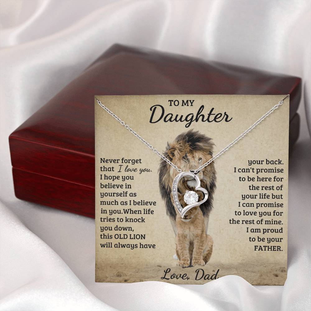 To My Daughter - Love Dad - Beautiful Gift Set - Forever Love Necklace - DFL015