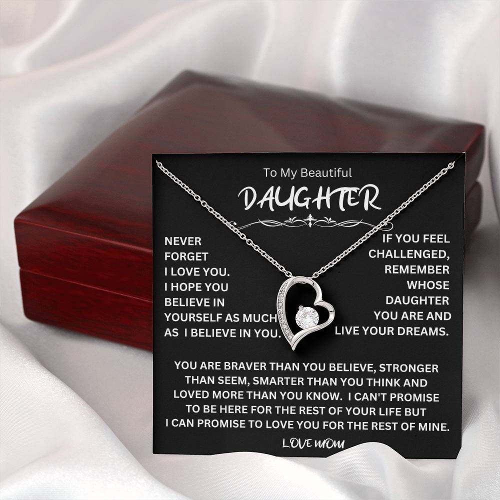 To My Daughter - Love Dad - Beautiful Gift Set - Forever Love Necklace - DFL011