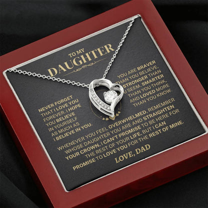 To My Daughter - Love Dad - Beautiful Gift Set - Forever Love Necklace - DFL008