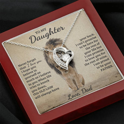 To My Daughter - Love Dad - Beautiful Gift Set - Forever Love Necklace - DFL015