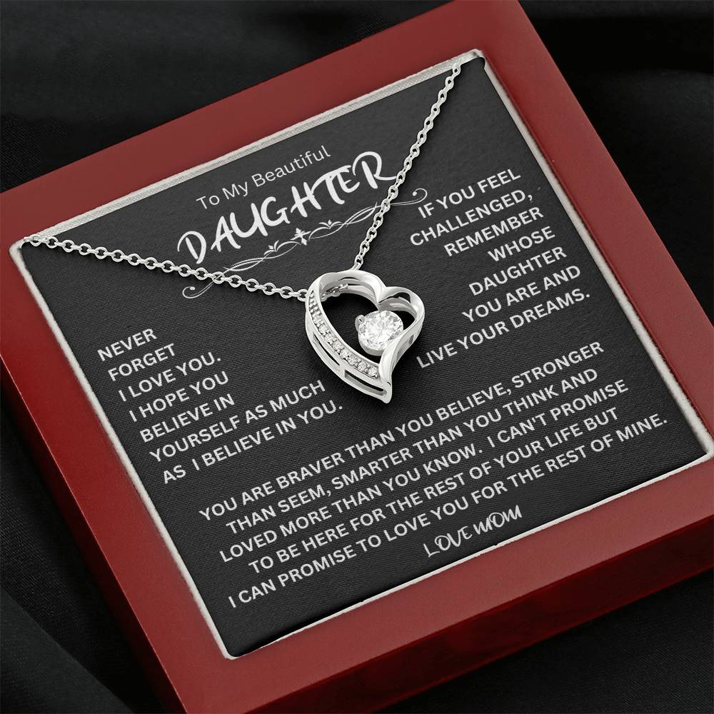 To My Daughter - Love Dad - Beautiful Gift Set - Forever Love Necklace - DFL011