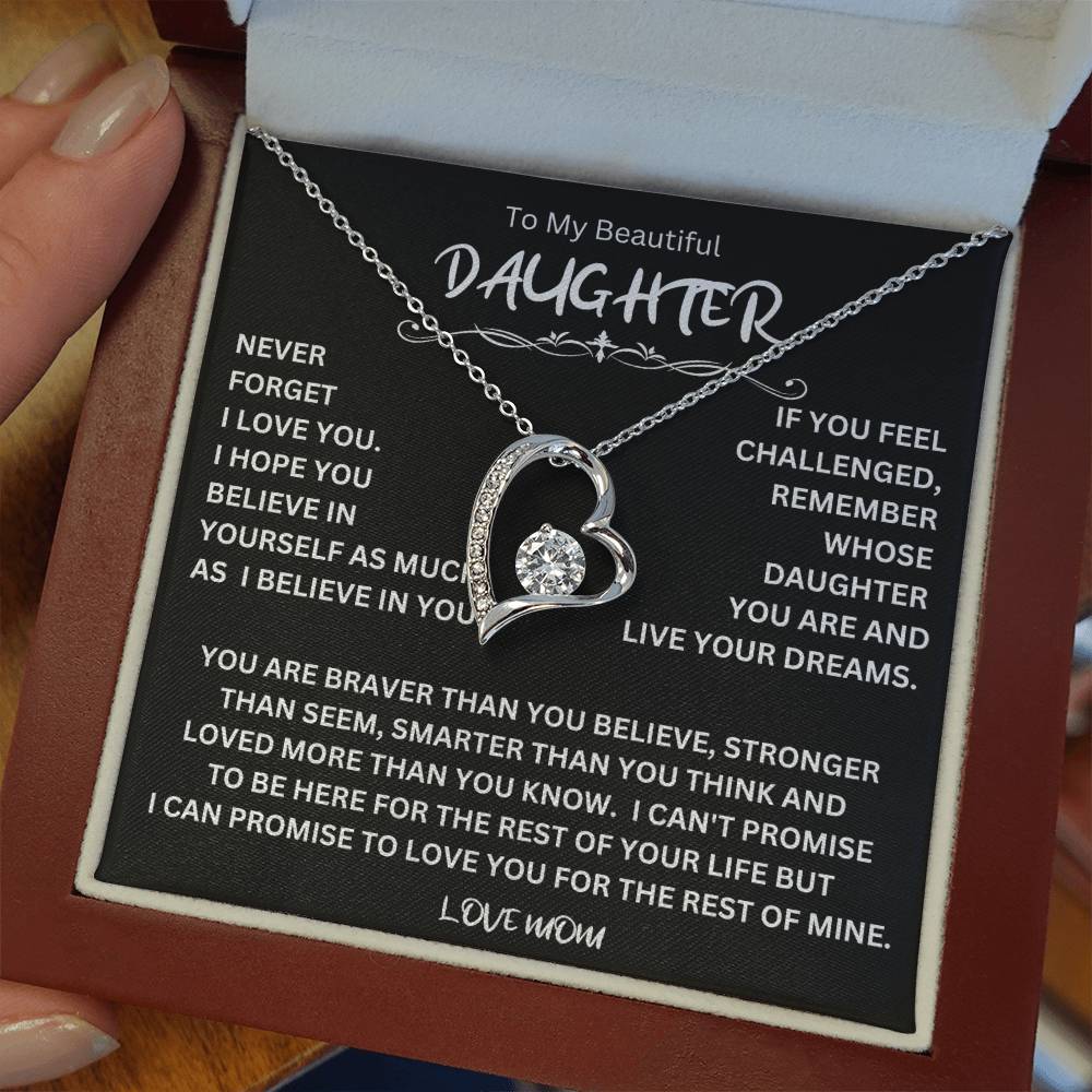 To My Daughter - Love Dad - Beautiful Gift Set - Forever Love Necklace - DFL011