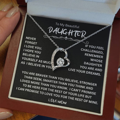 To My Daughter - Love Dad - Beautiful Gift Set - Forever Love Necklace - DFL011