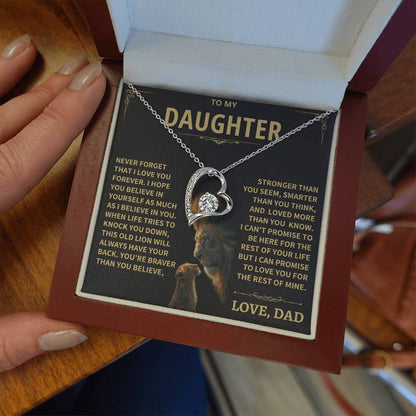 To My Daughter - Love Dad - Beautiful Gift Set - Forever Love Necklace - DFL012