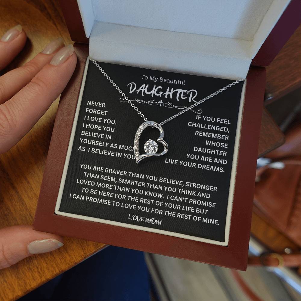 To My Daughter - Love Dad - Beautiful Gift Set - Forever Love Necklace - DFL011