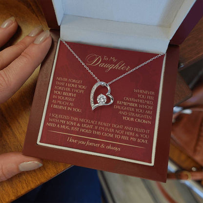 To My Daughter - Love Dad - Beautiful Gift Set - Forever Love Necklace - DFL014
