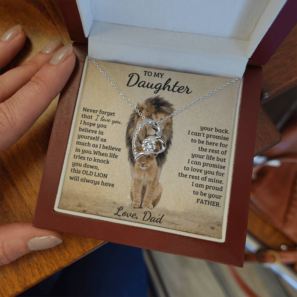 To My Daughter - Love Dad - Beautiful Gift Set - Forever Love Necklace - DFL015