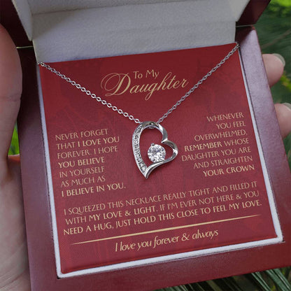 To My Daughter - Love Dad - Beautiful Gift Set - Forever Love Necklace - DFL014